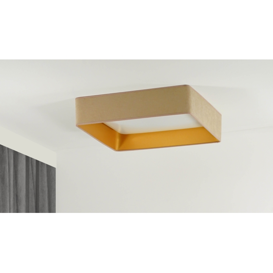Brilagi - LED Plafon ściemnialny VELVET SQUARE LED/24W/230V 3000/4000/6500K + Pilot zdalnego sterowania beżowe