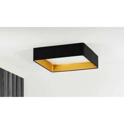 Brilagi - LED Plafon ściemnialny VELVET SQUARE LED/24W/230V 3000/4000/6500K + Pilot zdalnego sterowania czarne