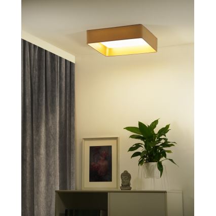 Brilagi - LED Plafon ściemnialny VELVET SQUARE SMART LED/36W/230V 2700-6500K Wi-Fi Tuya + Pilot zdalnego sterowania beżowe