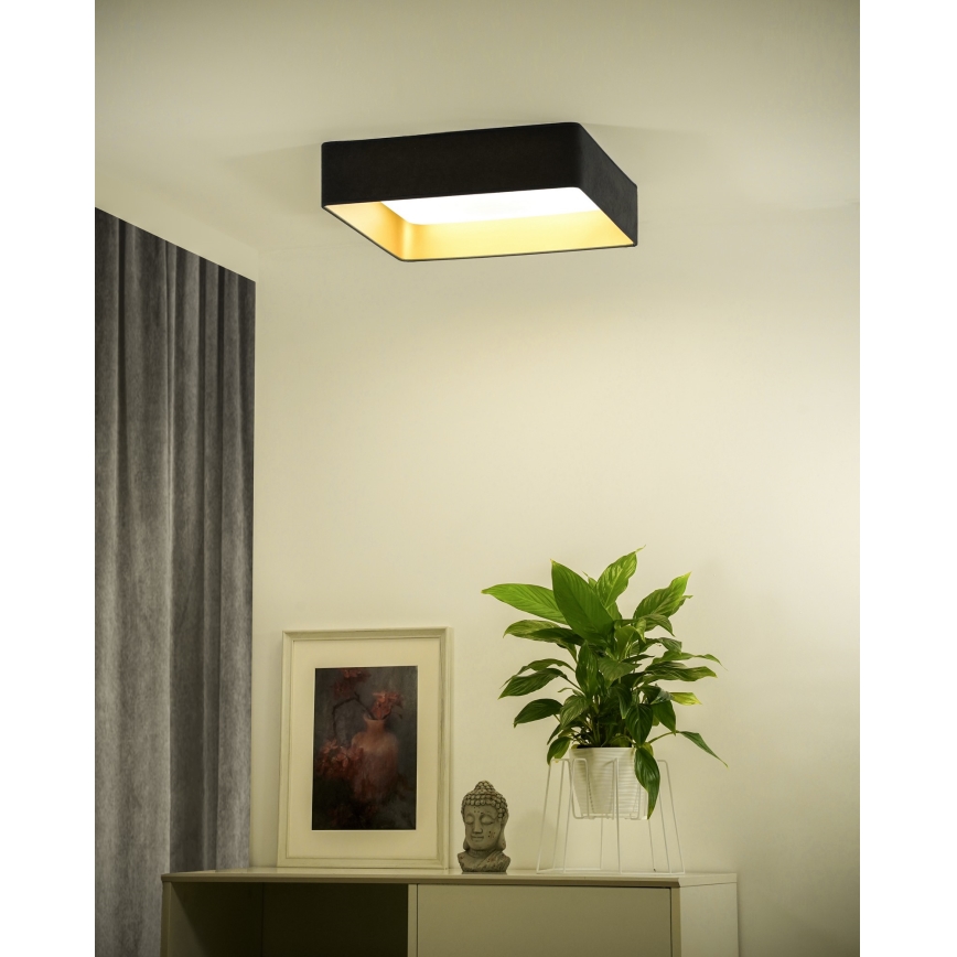 Brilagi - LED Plafon ściemnialny VELVET SQUARE SMART LED/36W/230V 2700-6500K Wi-Fi Tuya + Pilot zdalnego sterowania szare
