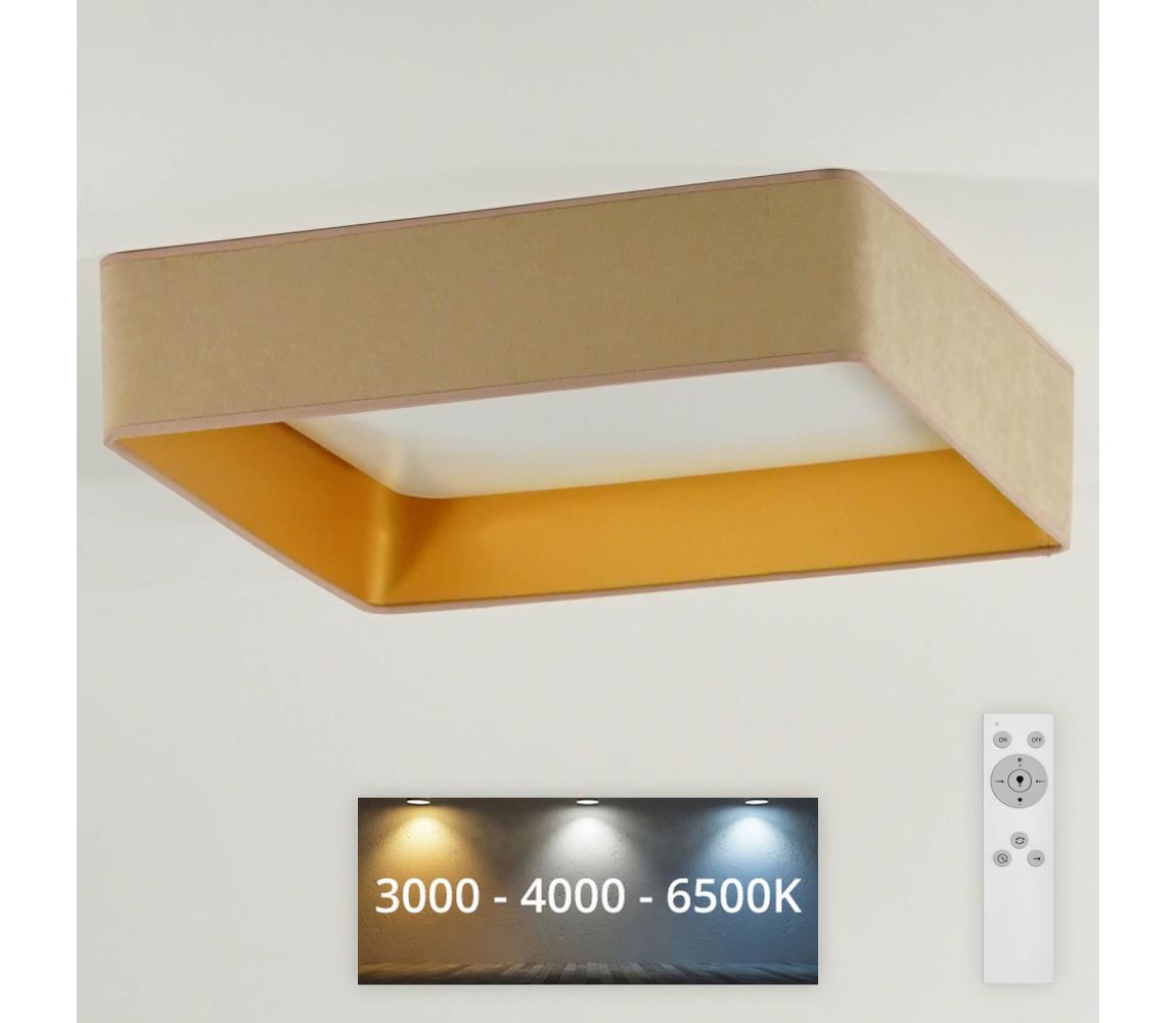 Brilagi - Ściemnialne światło LED VELVET SQUARE LED/24W/230V + +pilot beżowe