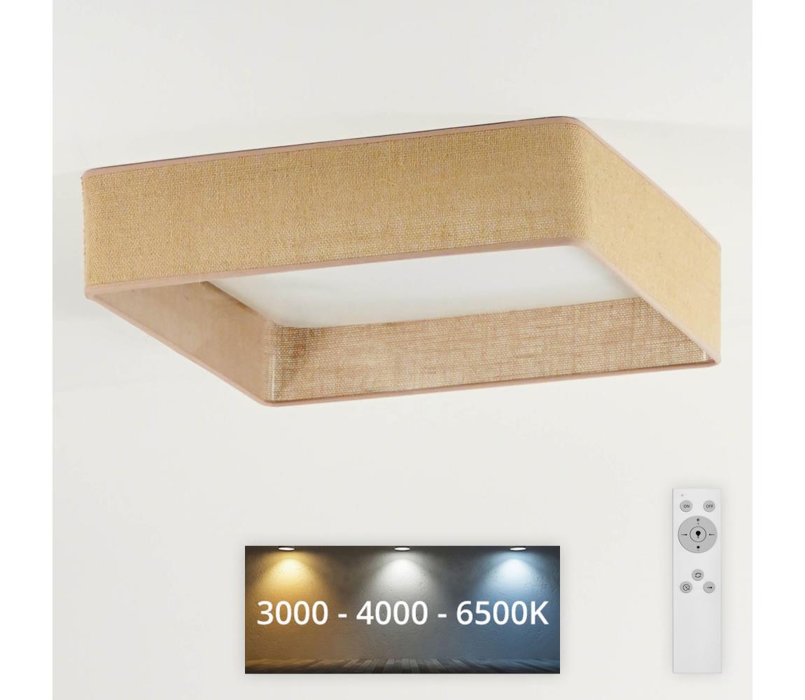 Brilagi - Ściemnialne światło LED VELVET SQUARE LED/24W/230V + +pilot brązowe