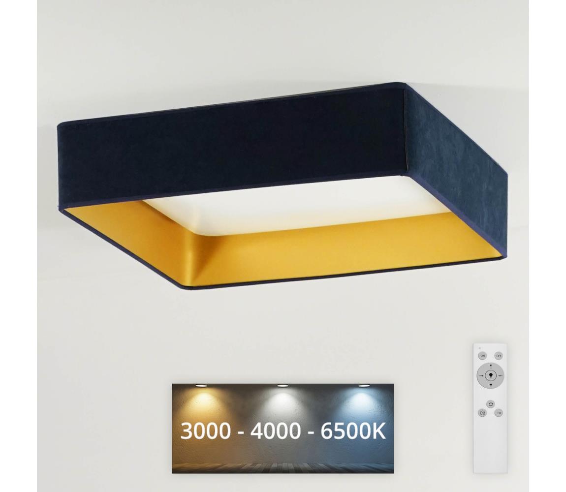 Brilagi - Ściemnialne światło LED VELVET SQUARE LED/24W/230V + +pilot ciemno niebieski