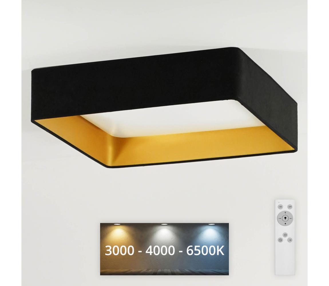 Brilagi - Ściemnialne światło LED VELVET SQUARE LED/24W/230V + +pilot czarne