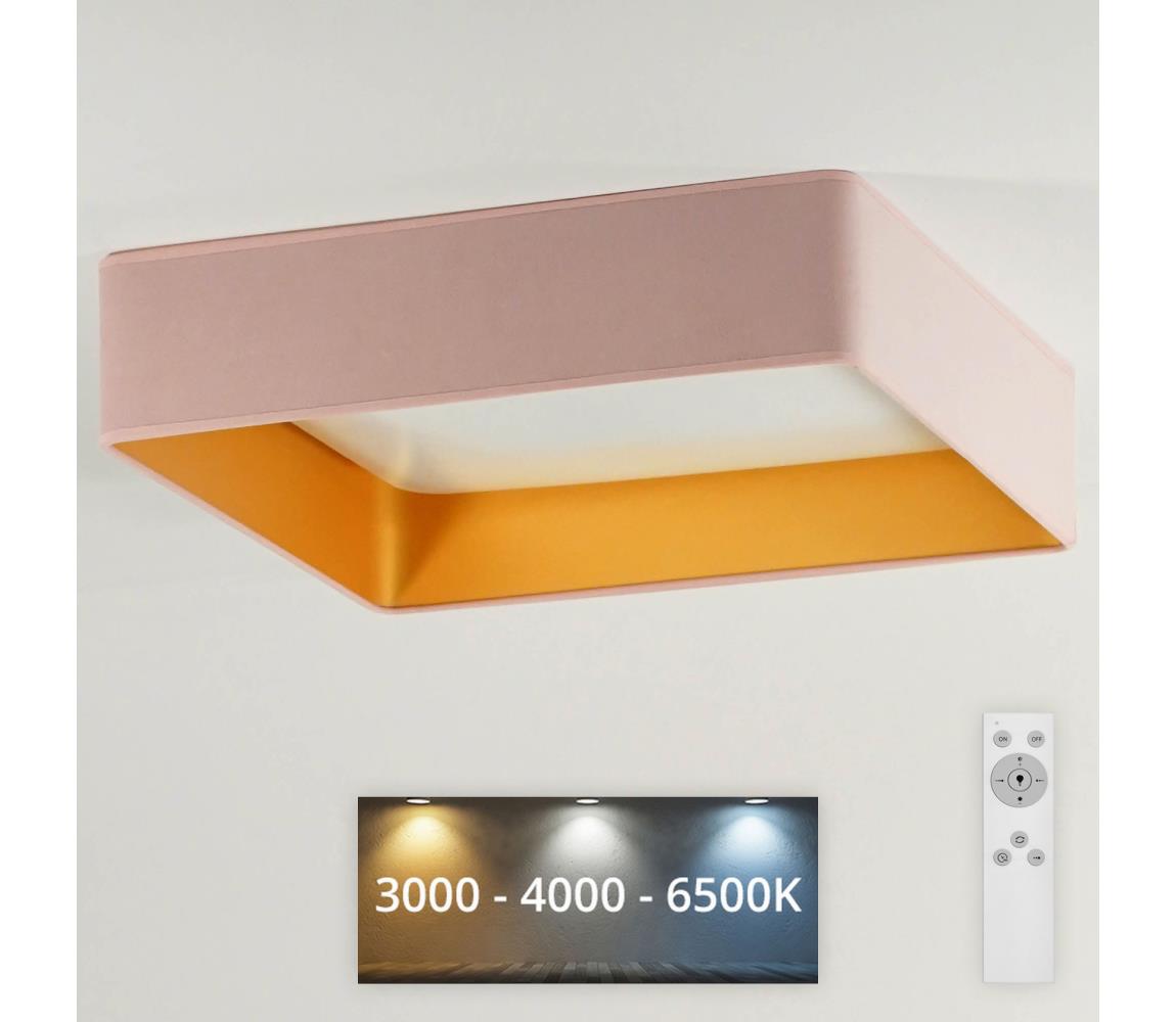 Brilagi - Ściemnialne światło LED VELVET SQUARE LED/24W/230V + +pilot różowe