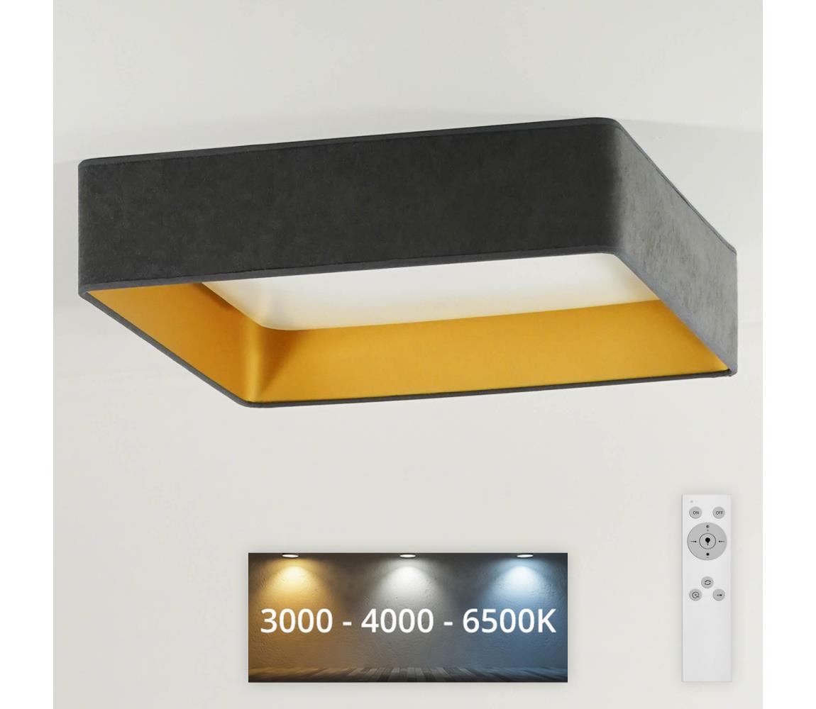 Brilagi - Ściemnialne światło LED VELVET SQUARE LED/24W/230V + +pilot szare