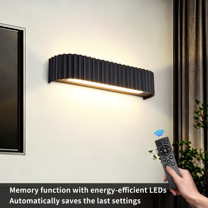 BRILAGI - ściemnialny kinkiet LED FALCON MODERN LED/14W/230V 3000-6000K 40 cm czarny + pilot zdalnego sterowania