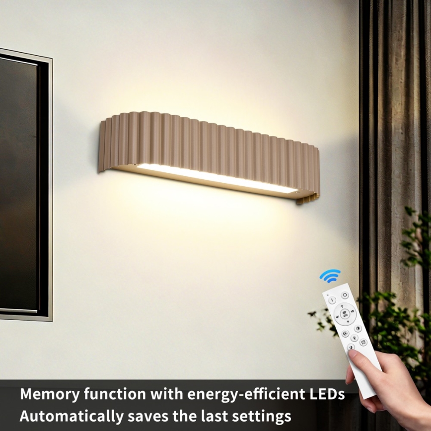 BRILAGI - LED ściemnialna oprawa ścienna FALCON MODERN LED/14W/230V 3000-6000K 40 cm beżowa + pilot zdalnego sterowania