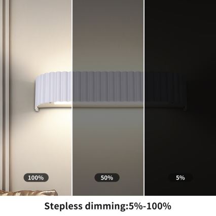 Brilagi - Ściemnialny kinkiet LED FALCON MODERN LED/14W/230V 3000-6000K 40 cm biały + pilot zdalnego sterowania