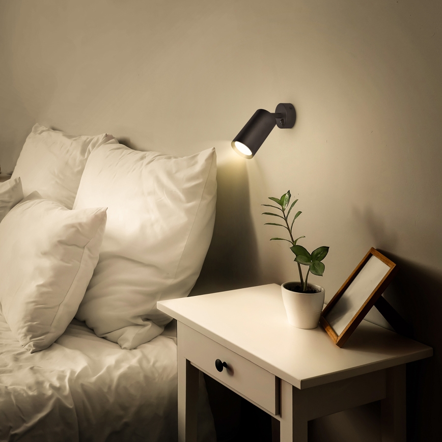 Brilagi - LED RGBW ściemnialna oprawa punktowa ścienna SELE 1xGU10/6W/230V 3000K czarna