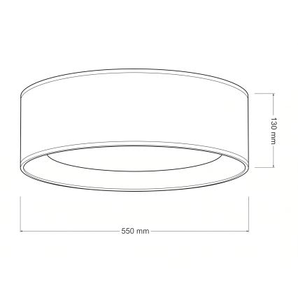 BRILAGI - LED Ściemnialna lampa sufitowa VELVET SMARTIX STARS LED/36W/230V 3000-6000K śr. 55 cm szara Wi-Fi Tuya Beacon + z pilotem