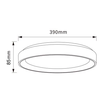 Brilagi - ściemnialna oprawa sufitowa LED FLOCO LED/48W/230V śr. 40 cm dekor drewna/biały + pilot zdalnego sterowania