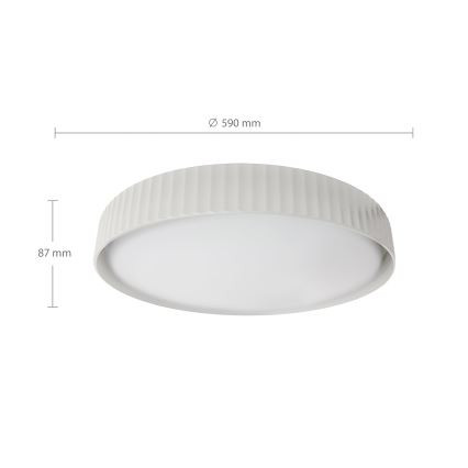 Brilagi - Ściemnialna lampa sufitowa LED LUCIA LED/60W/230V 3000-6500K śr. 59 cm biała + zdalne sterowanie