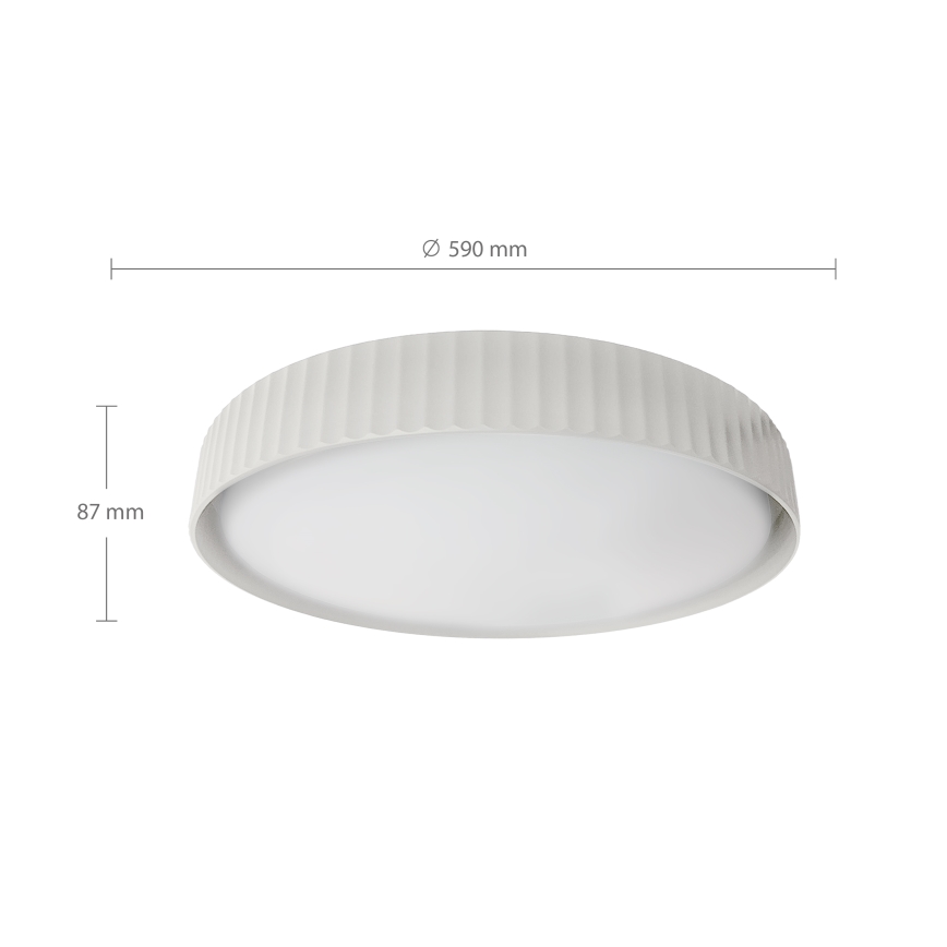 Brilagi - Ściemnialna lampa sufitowa LED LUCIA LED/60W/230V 3000-6500K śr. 59 cm biała + zdalne sterowanie
