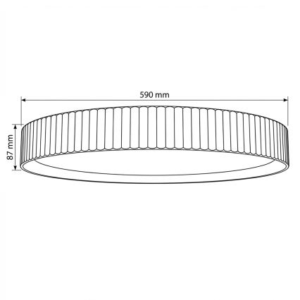 Brilagi - Ściemnialna lampa sufitowa LED LUCIA LED/60W/230V 3000-6500K śr. 59 cm biała + zdalne sterowanie