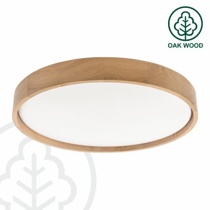 Brilagi - ściemnialna lampa sufitowa MANAROLA SMART LED/36W/230V 3000–6000K Wi-Fi Tuya Beacon, średnica 51 cm, dąb + pilot zdalnego sterowania