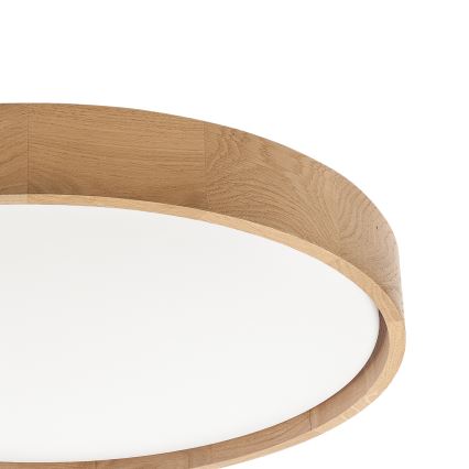 Brilagi - ściemnialna lampa sufitowa MANAROLA SMART LED/36W/230V 3000–6000K Wi-Fi Tuya Beacon, średnica 51 cm, dąb + pilot zdalnego sterowania