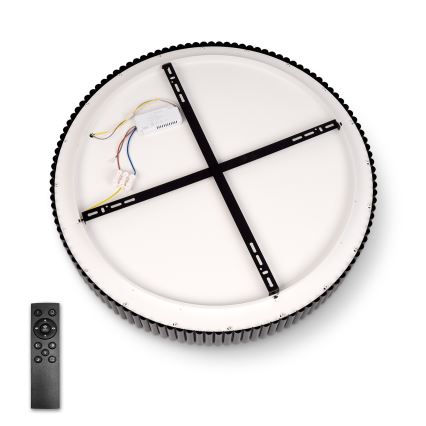 Brilagi - ściemnialny plafon sufitowy LED FALCON MODERN LED/54W/230V 3000-6500K średnica 60 cm czarny + pilot zdalnego sterowania