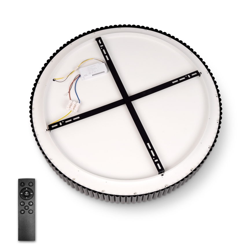 Brilagi - ściemnialny plafon sufitowy LED FALCON MODERN LED/54W/230V 3000-6500K średnica 60 cm czarny + pilot zdalnego sterowania