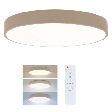 Brilagi - ściemnialny plafon sufitowy LED POOL LED/50W/230V 3000-6000K śr. 40 cm beżowy + pilot zdalnego sterowania