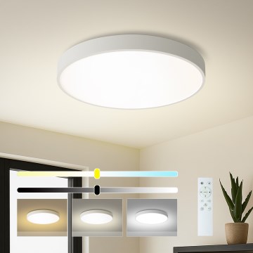 Brilagi - Ściemnialny plafon sufitowy POOL SMART LED/60W/230V 50 cm 3000-6000K Wi-Fi Tuya + pilot zdalnego sterowania biały