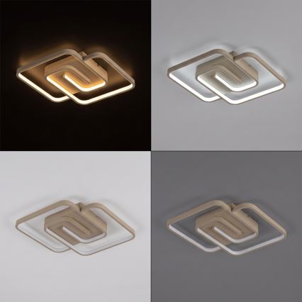 BRILAGI - Ściemnialna lampa sufitowa LED VELO LED/64W/230V 3000-6500K 48x48 cm beżowa + zdalne sterowanie