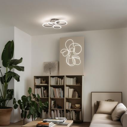 Brilagi - LED ściemnialny przysufitowy żyrandol ORBITS LED/50W/230V 3000-6500K czarny + zdalne sterowanie