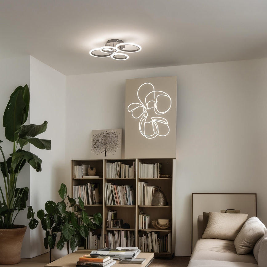 Brilagi - LED ściemnialny przysufitowy żyrandol ORBITS LED/50W/230V 3000-6500K czarny + zdalne sterowanie