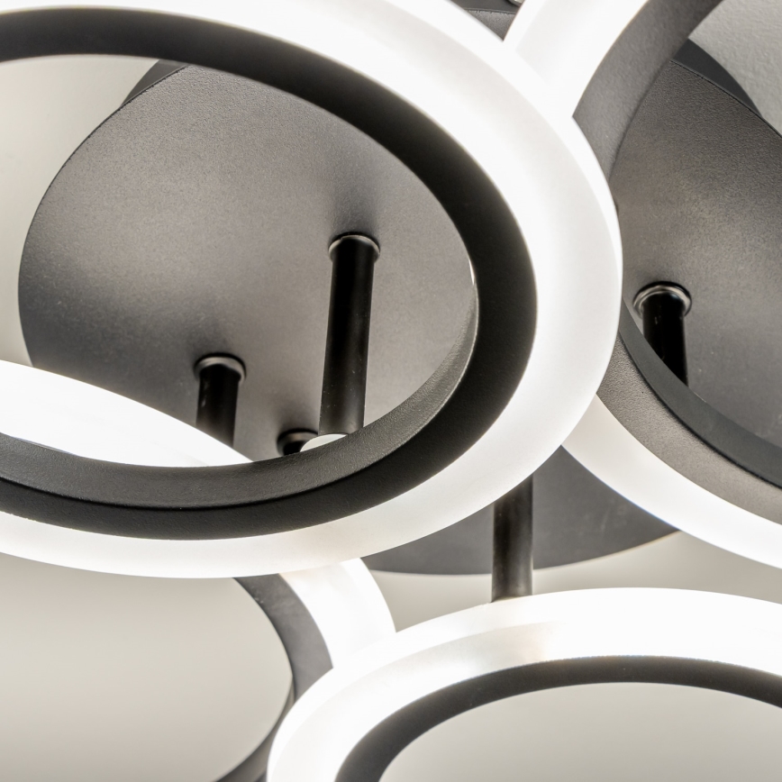 Brilagi - LED ściemnialny przysufitowy żyrandol ORBITS LED/50W/230V 3000-6500K czarny + zdalne sterowanie