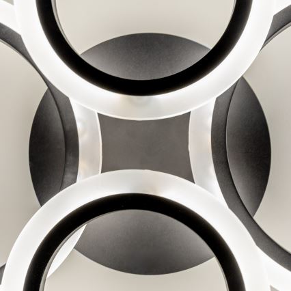 Brilagi - LED ściemnialny przysufitowy żyrandol ORBITS LED/50W/230V 3000-6500K czarny + zdalne sterowanie