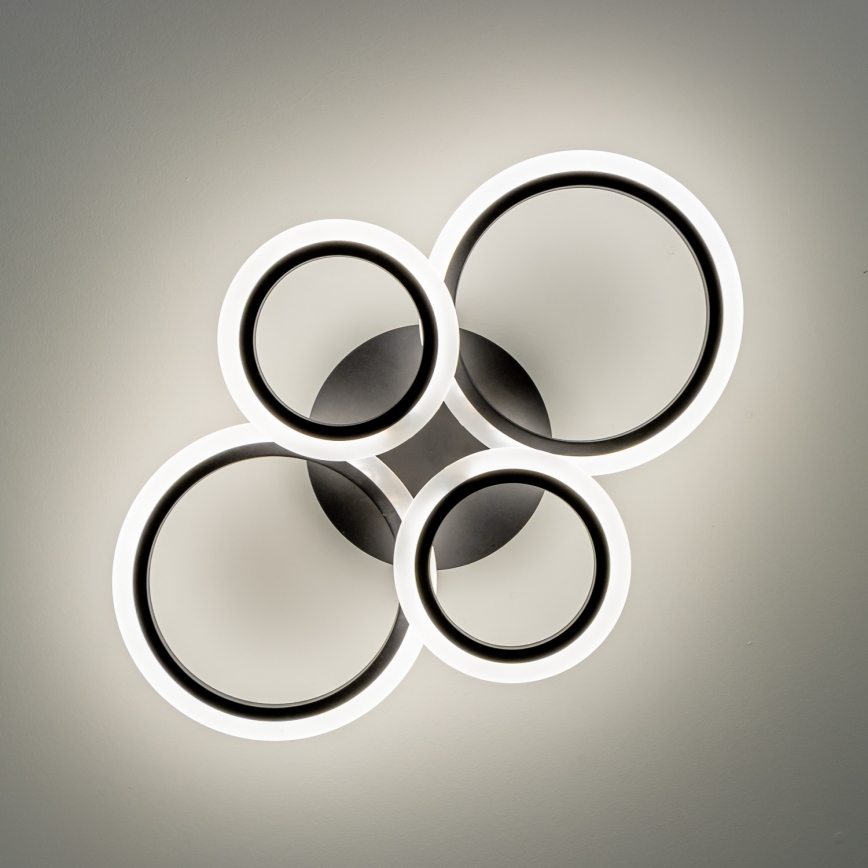 Brilagi - LED ściemnialny przysufitowy żyrandol ORBITS LED/50W/230V 3000-6500K czarny + zdalne sterowanie