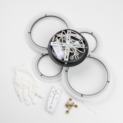 Brilagi - LED ściemnialny przysufitowy żyrandol ORBITS LED/50W/230V 3000-6500K czarny + zdalne sterowanie