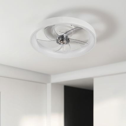 Brilagi - ściemnialny wentylator sufitowy LED/34W/230V 3000-6500K śr. 50 cm biały + pilot zdalnego sterowania