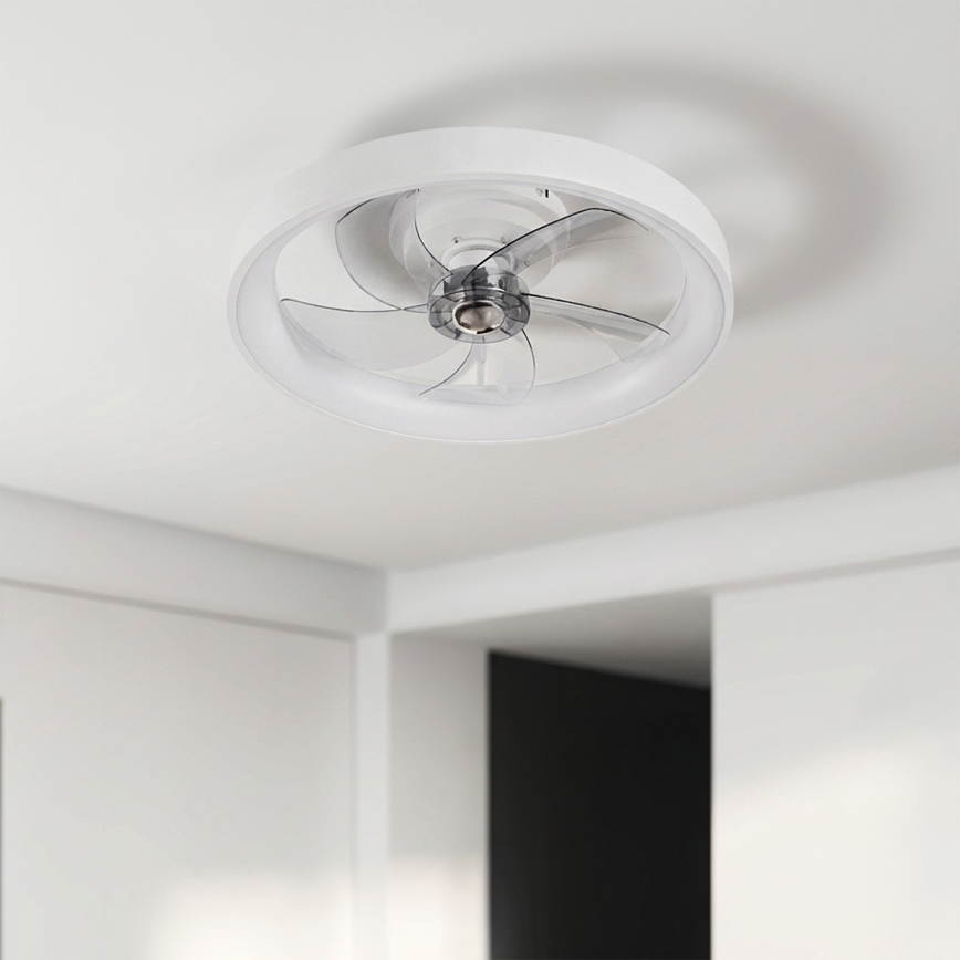 Brilagi - ściemnialny wentylator sufitowy LED/34W/230V 3000-6500K śr. 50 cm biały + pilot zdalnego sterowania