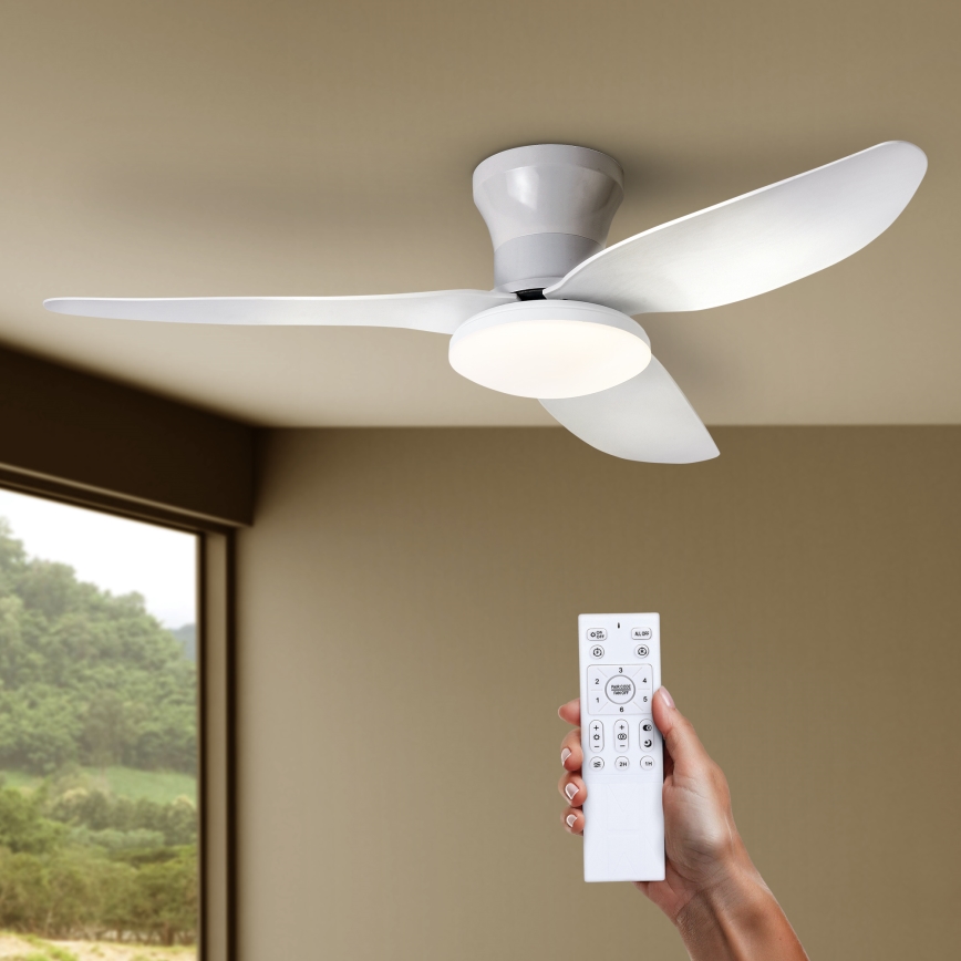 Brilagi - ściemnialny wentylator sufitowy LED/30W/230V 3000-6500K biały + zdalne sterowanie