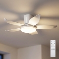 Brilagi - ściemnialny wentylator sufitowy LED/32W/230V śr. 95 cm biały + pilot zdalnego sterowania