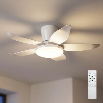 Brilagi - ściemnialny wentylator sufitowy LED/32W/230V śr. 95 cm biały + pilot zdalnego sterowania