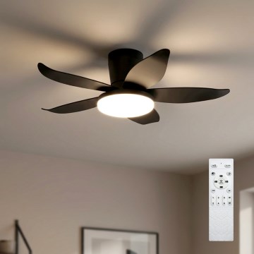 Brilagi - ściemnialny wentylator sufitowy LED/32W/230V Ø 95 cm czarny + pilot