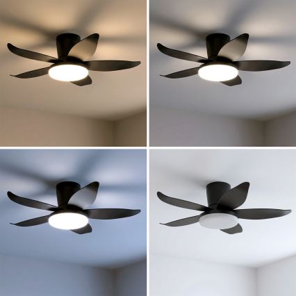 Brilagi - ściemnialny wentylator sufitowy LED/32W/230V 3000-6500K śr. 95 cm czarny + pilot zdalnego sterowania