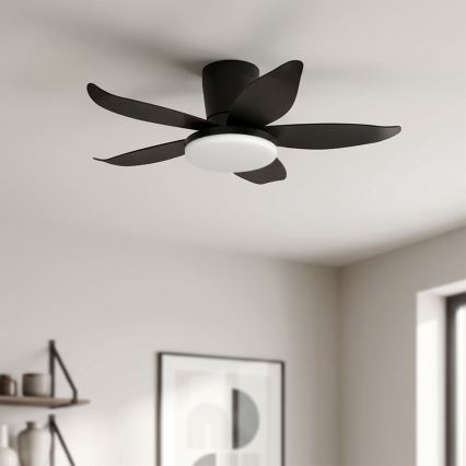 Brilagi - ściemnialny wentylator sufitowy LED/32W/230V 3000-6500K śr. 95 cm czarny + pilot zdalnego sterowania