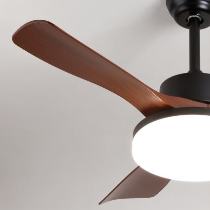 Brilagi - ściemnialny wentylator sufitowy LED/34W/230V 106 cm czarny/brązowy + pilot zdalnego sterowania