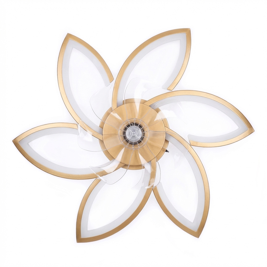 Brilagi - Ściemnialny wentylator sufitowy LED/34W/230V, średnica 78 cm, kolor złoty + pilot zdalnego sterowania
