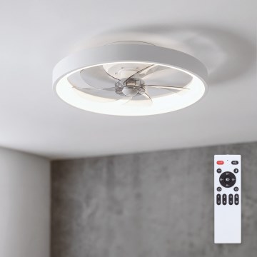 Brilagi - ściemnialny wentylator sufitowy LED 34W/230V Ø 50 cm, biały + pilot
