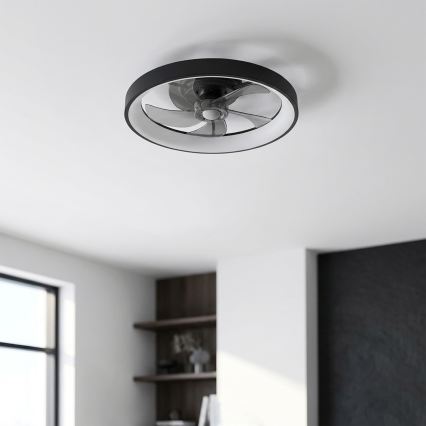 Brilagi - ściemnialny wentylator sufitowy LED/34W/230V śr. 50 cm czarny + pilot zdalnego sterowania