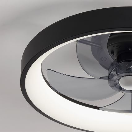 Brilagi - ściemnialny wentylator sufitowy LED/34W/230V śr. 50 cm czarny + pilot zdalnego sterowania