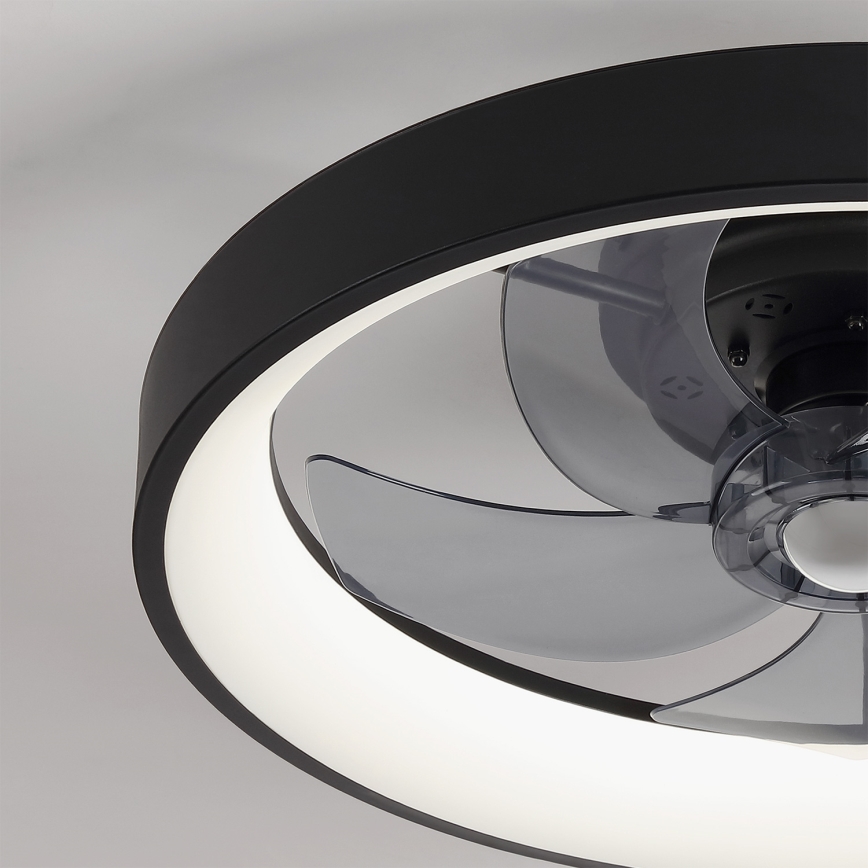 Brilagi - ściemnialny wentylator sufitowy LED/34W/230V śr. 50 cm czarny + pilot zdalnego sterowania