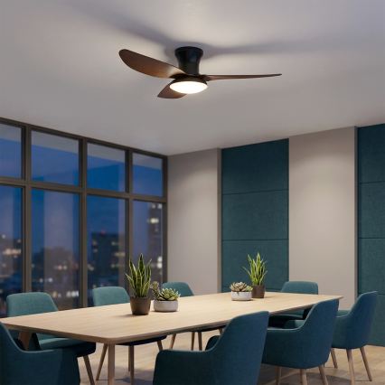 Brilagi - ściemnialny wentylator sufitowy LED/38W/230V 100 cm czarny/brązowy + pilot zdalnego sterowania