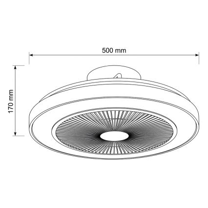 Brilagi - LED ściemnialny wentylator sufitowy LED/38W/230V 3000-6500K śr. 50 cm biały/brązowy + pilot