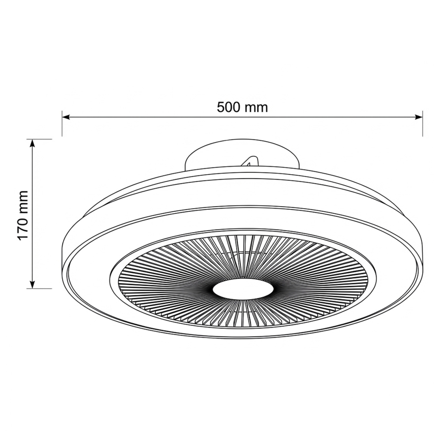 Brilagi - LED ściemnialny wentylator sufitowy LED/38W/230V 3000-6500K śr. 50 cm biały/brązowy + pilot