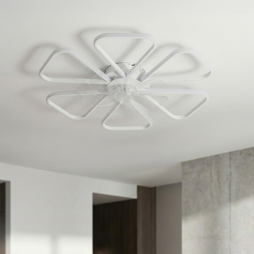 Brilagi - ściemnialny wentylator sufitowy LED/38W/230V 3000-6500K śr. 76 cm biały + pilot zdalnego sterowania